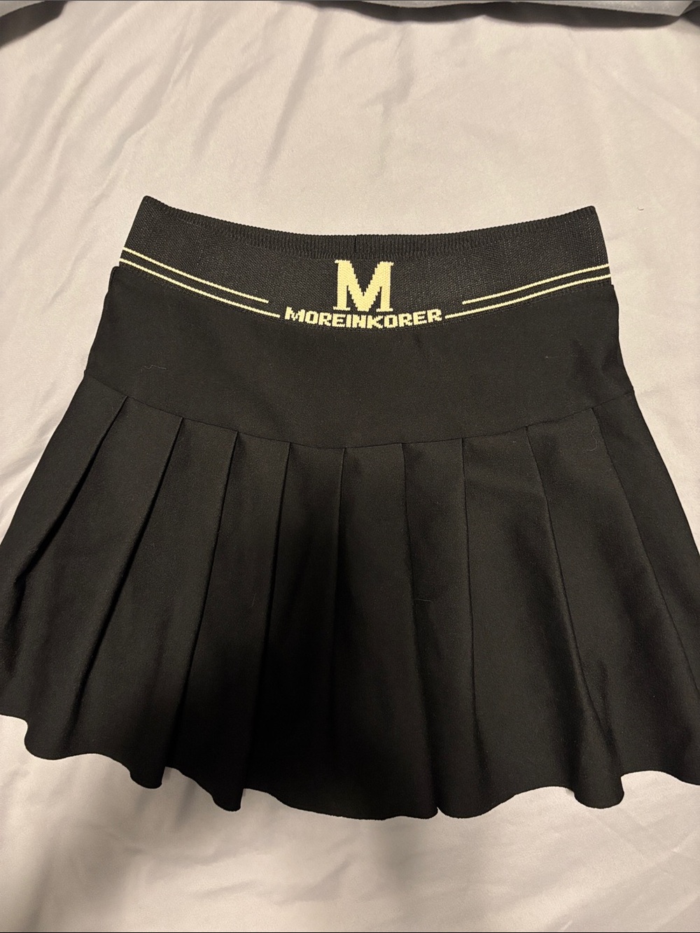 Black Pleated Mini Skirt